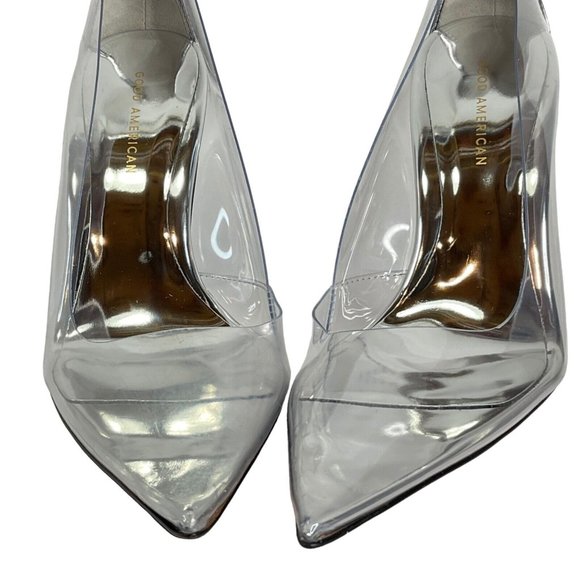 Good American Heels Womens Size 12 Clear Pump Cinder F*cking Rella $260 Nib - Picture 12 of 12